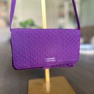 Vera Bradley Quilted Crossbody Wallet - Violet Purple Like new